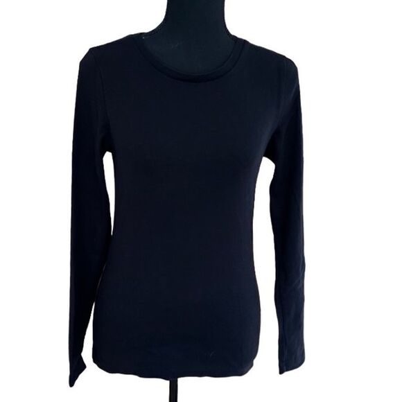 J Crew Mercantile black long sleeved 100% cotton crew neck tee shirt size M. - Picture 1 of 5